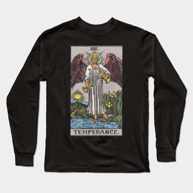 The Temperance  - Tarot Card Long Sleeve T-Shirt by Bootyfreeze